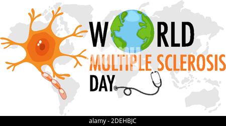 World Multiple Sclerosis Day logo or banner illustration Stock Vector
