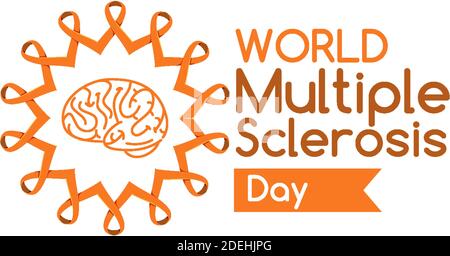 World Multiple Sclerosis Day logo or banner illustration Stock Vector