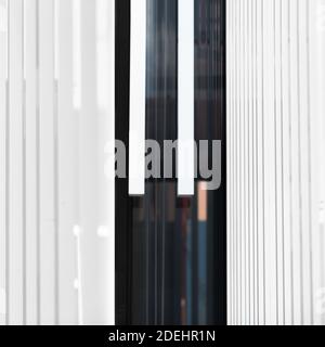 black and white modern line interior abstract architecture square background Stock Photo