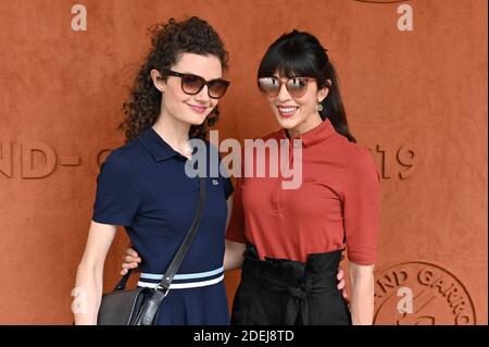 Nolwenn Leroy (R) and her sister Kay le Magueresse in Village during French Tennis Open at Roland-Garros arena on June 4, 2019 in Paris, France. Photo by Laurent Zabulon / ABACAPRESS.COM Stock Photo