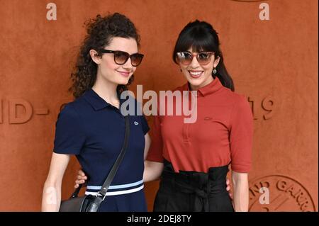 Nolwenn Leroy (R) and her sister Kay le Magueresse in Village during French Tennis Open at Roland-Garros arena on June 4, 2019 in Paris, France. Photo by Laurent Zabulon / ABACAPRESS.COM Stock Photo