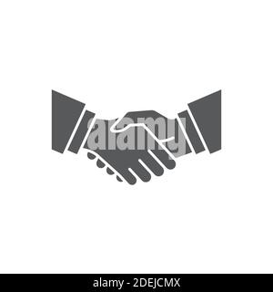 Business handshake icon, color, line, outline vector sign, linear style pictogram isolated on white. Symbol, logo illustration. Stock Vector