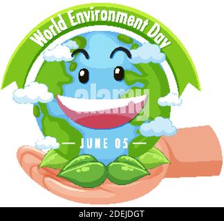 World environment day icon illustration Stock Vector