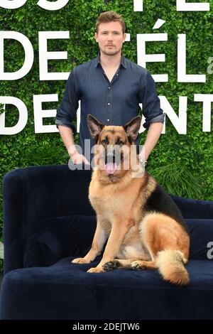 Canadian actor John Reardon and Diesel vom Burgimwald from the TV serie 'Hudson & Rex' attend the 59th Monte Carlo TV Festival on June 17, 2019 in Monte-Carlo, Monaco.Photo by David Niviere/ABACAPRESS.COM Stock Photo