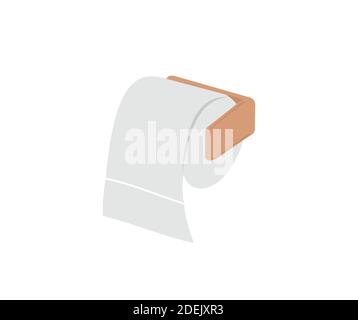 toilet paper icon design Stock Vector