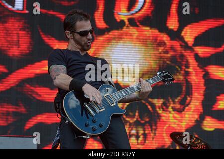 Godsmack performing live on stage during Hellfest Open Air Festival on June 21, 2019 in Clisson, France Photo by Julien Reynaud/APS-Medias/ABACAPRESS.COM Stock Photo
