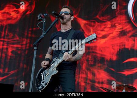 Godsmack performing live on stage during Hellfest Open Air Festival on June 21, 2019 in Clisson, France Photo by Julien Reynaud/APS-Medias/ABACAPRESS.COM Stock Photo
