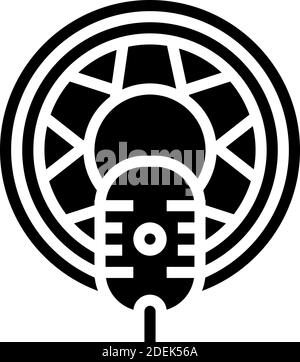 auto radio glyph icon vector illustration Stock Vector