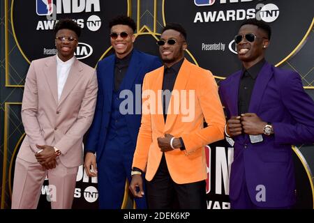 Giannis Antetokounmpo attends the 2019 NBA Awards at Barker Hangar on June 24, 2019 in Santa Monica, CA, USA. Photo by Lionel Hahn/ABACAPRESS.COM Stock Photo