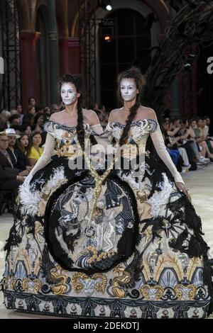 Guo Pei on the catwalk at Guo Pei runway during the Haute Couture Paris ...