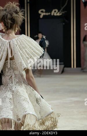 Guo Pei on the catwalk at Guo Pei runway during the Haute Couture Paris ...