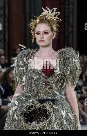 Guo Pei on the catwalk at Guo Pei runway during the Haute Couture Paris ...