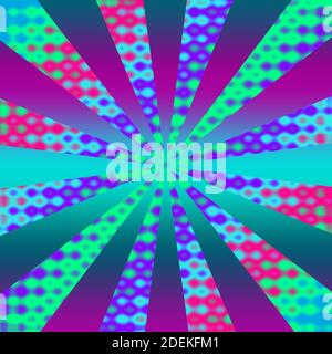 An abstract psychedelic burst shape background image. Stock Photo