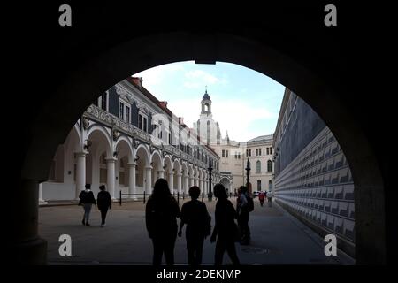 View of the Stable court in the Saxon Royal Palace of Dresden - Germany. Stock Photo