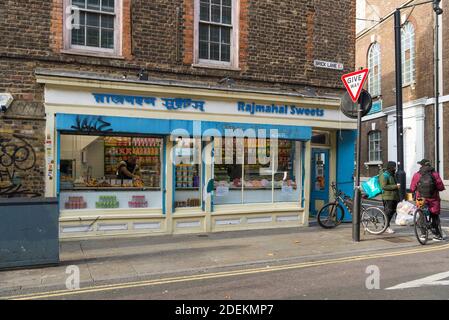Raj Mahal Sweets,a Bengali sweet shop on Brick Lane, Spitalfields, London, England, UK Stock Photo