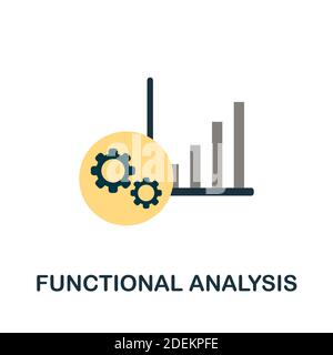 Functional Analysis flat icon. Simple element from project management collection. Creative Functional Analysis icon for web design, templates Stock Vector