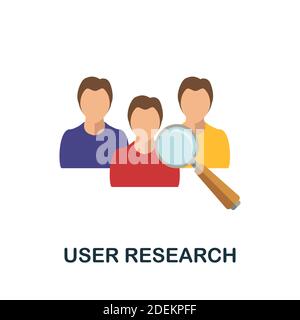 User Research flat icon. Simple element from project management collection. Creative User Research icon for web design, templates, infographics and Stock Vector