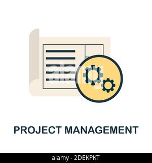 Project Management icon. Simple element from project management collection. Creative Project Management icon for web design, templates, infographics Stock Vector