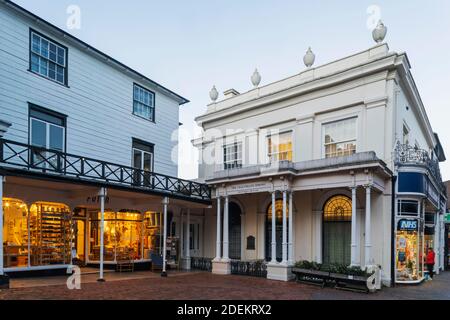 England, Kent, Tunbridge Wells, The Pantiles Shopping Street Stock Photo