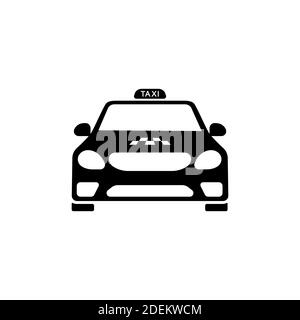 Taxi car icon in black. Design template. Vector on isolated white background. EPS 10. Stock Vector