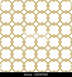 Seamless Golden Pattern in Arabian Style Stock Photo