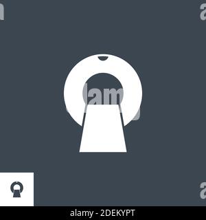 MRI related vector glyph icon. Stock Vector