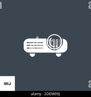 Video Projector related vector glyph icon. Stock Vector