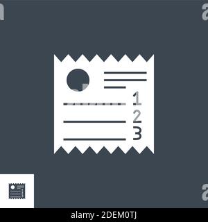 Sales Receipt related vector glyph icon. Stock Vector
