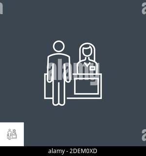 Reception Related Vector Line Icon. Stock Vector
