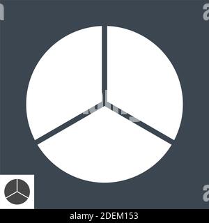 Pie Chart related vector glyph icon. Stock Vector