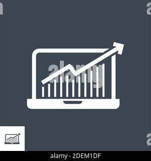 Growth Traffic Vector Glyph Icon Stock Vector