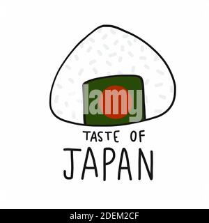 Onigiri Taste of Japan cartoon vector illustration Stock Vector