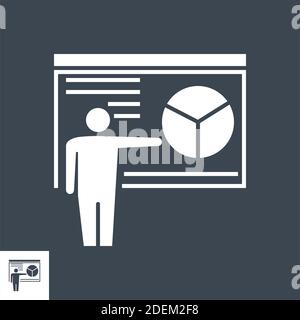 Presentation Related Vector Glyph Icon. Stock Vector