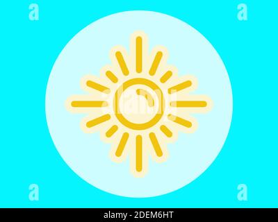 Vector icon. Illustration on a theme Light and heat source Stock Vector