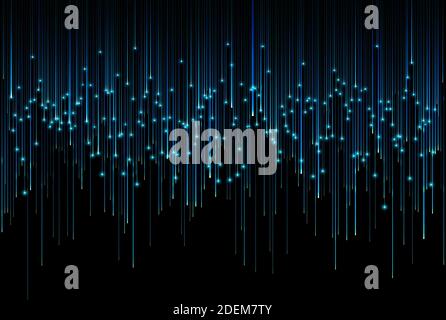 Abstract digital particles. Vector abstract big data visualization. Stock Vector