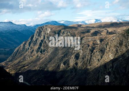 View of Queenstown Hill, from Bobs peak, above Queenstown, New Zealand Stock Photo