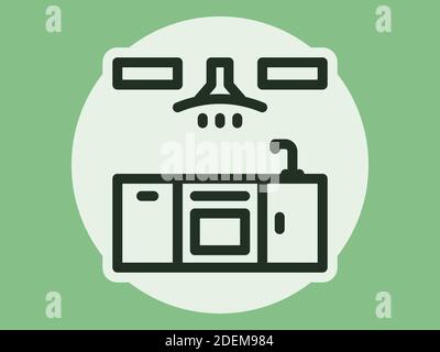 Vector icon. Illustration on a theme Kitchen Stock Vector