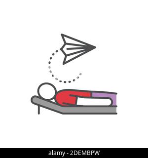 Frustration line color icon. Sign for web page, mobile app Stock Vector