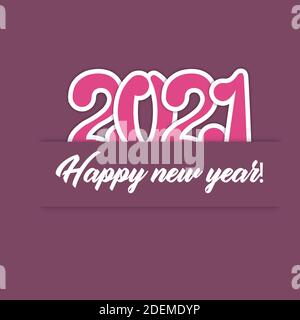 happy new year 2021 holiday celebrate Stock Vector