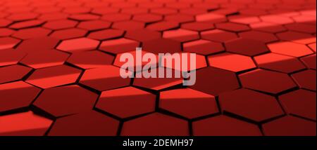 Abstract blue background, hexagons or honeycombs, 3D cgi rendering, hexagonal wallpaper, network connection concept, geometric illustration design Stock Photo