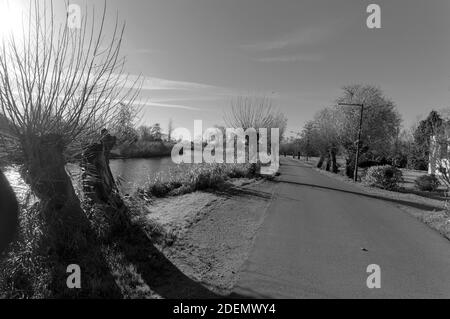 black and white pictures of the Gein river Stock Photo - Alamy