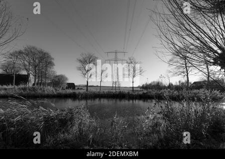 black and white pictures of the Gein river Stock Photo - Alamy