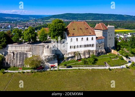 Schloss Lenzburg, Stadt Lenzburg, Kanton Aargau, Schweiz / Lenzburg Castle, Lenzburg, Canton of Aargau, Switzerland Stock Photo