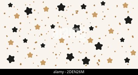Flying gold star sparkle vector with white background Stock Vector