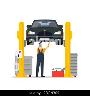 Car service and repair Stock Vector