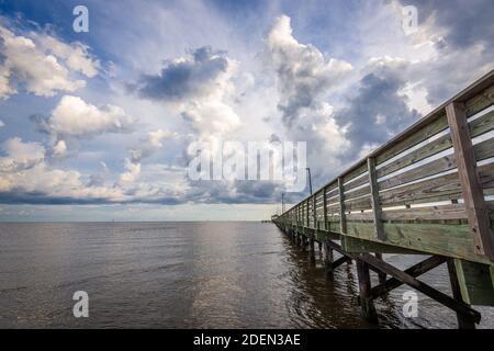 Biloxi, Mississippi, USA at Lighthouse Pier. Stock Photo