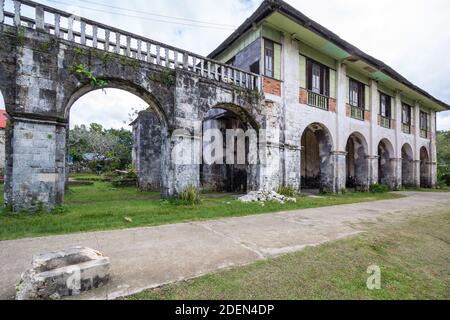 The old Catholic Church of Alburquerque in Bohol, the Philippines was built during the Spanish colonial period Stock Photo