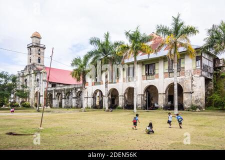 The old Catholic Church of Alburquerque in Bohol, the Philippines was built during the Spanish colonial period Stock Photo