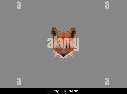 Fox Polygon vector art Stock Vector