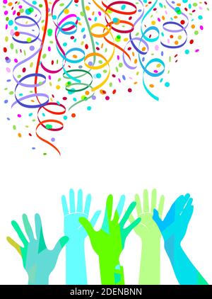 Celebration background with confetti, isolated Stock Vector